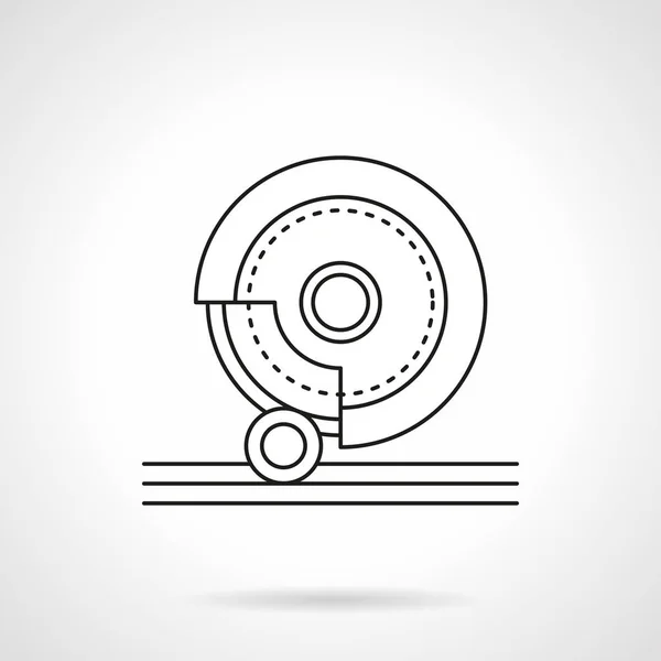 Grinding stone flat line vector icon — Stock Vector