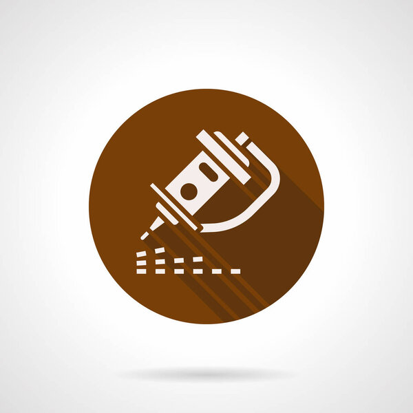 Laser engraving brown round vector icon
