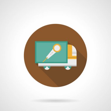 Festival Organizasyon kahverengi yuvarlak vektör simgesi