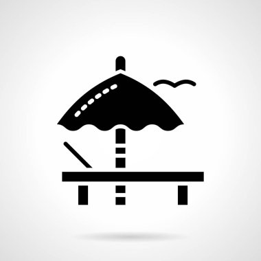 Güneşlenme glif stil vektör simgesi