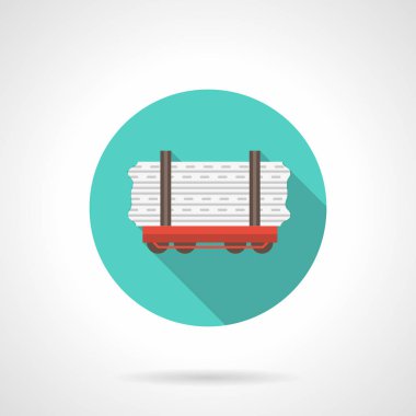 Demiryolu taşıma mavi yuvarlak vektör simgesi