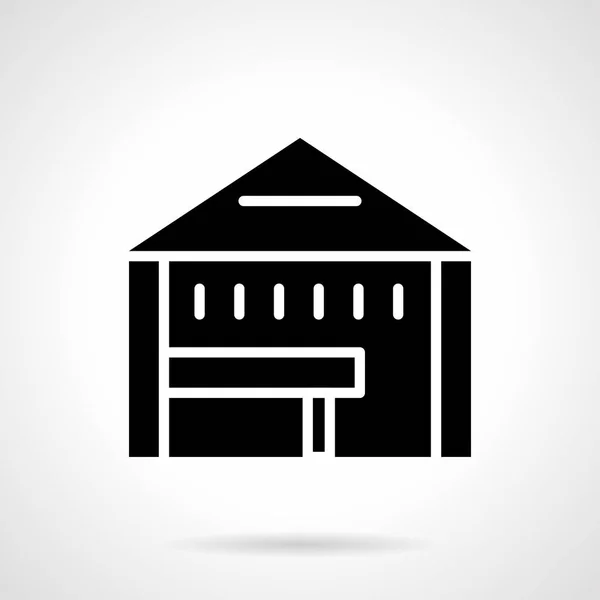 Tenda negozio glyph stile icona vettoriale — Vettoriale Stock