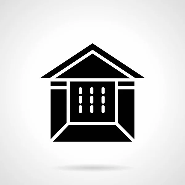 Cabina de tienda icono de vector estilo glifo — Vector de stock