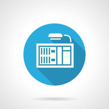 Olaylar mavi yuvarlak vektör simgesi olan ışığı kartı