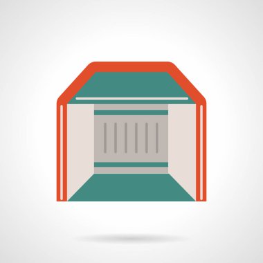 Mobil pavilion düz renk vektör simgesi