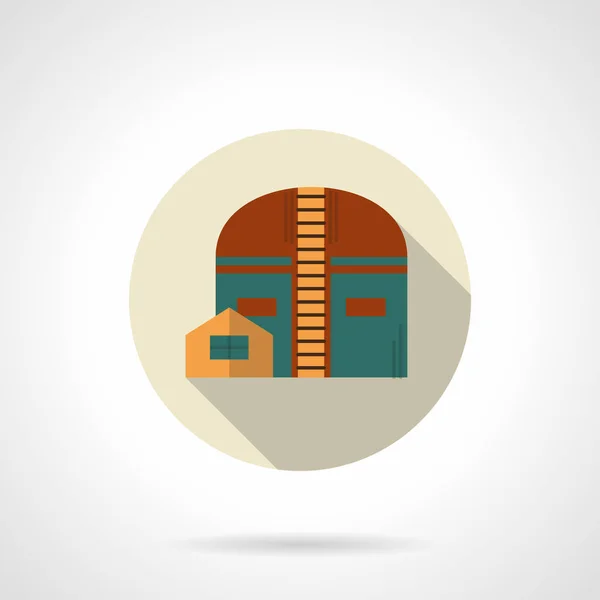 Industriële hangar egale kleur vector pictogram — Stockvector