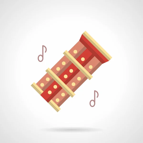 Instrumento folclórico de música icono vector de color plano — Vector de stock