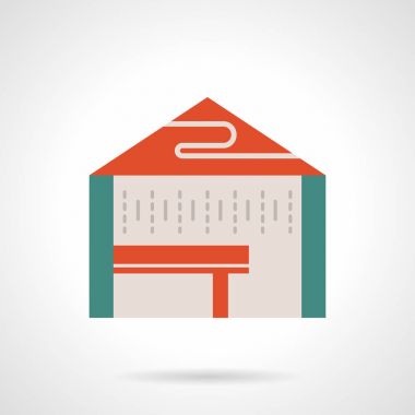 Kiralık çadır için ticaret düz renk vektör simgesi