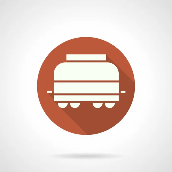 Icona vettoriale rotonda del vagone ferroviario refrigerato — Vettoriale Stock