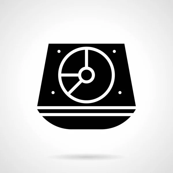 Turntable mixer glyph style vector icon — Stock Vector