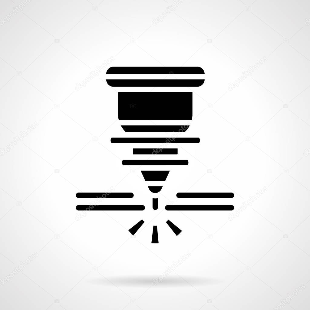 Metal working laser glyph style vector icon