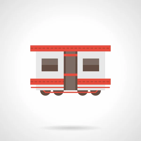Icône vectorielle plate de transport ferroviaire de passagers — Image vectorielle