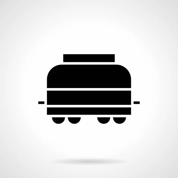 Covered railroad car glyph style vector icon — Stock Vector