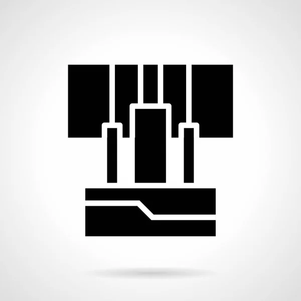 Amplifier input wires glyph style vector icon — Stock Vector
