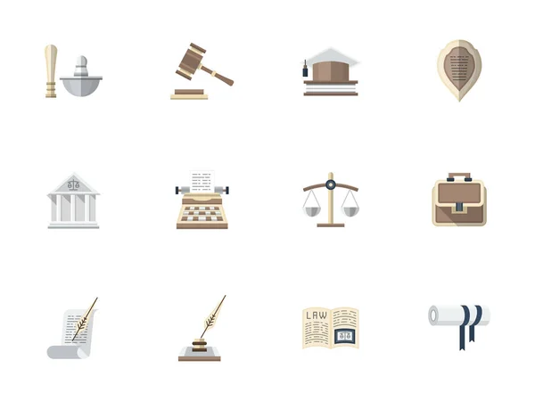 Advocacy flat color vector icons set — Stock Vector