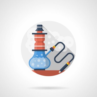 Nargile salonu renk detaylı vektör simgesi