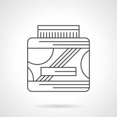 Spor takviyeleri düz çizgi vektör simgesi