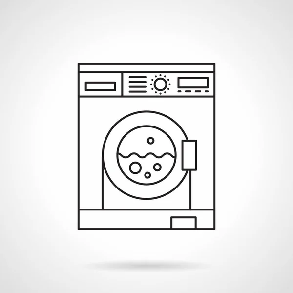 Serviços de lavanderia ícone vetor de linha plana — Vetor de Stock