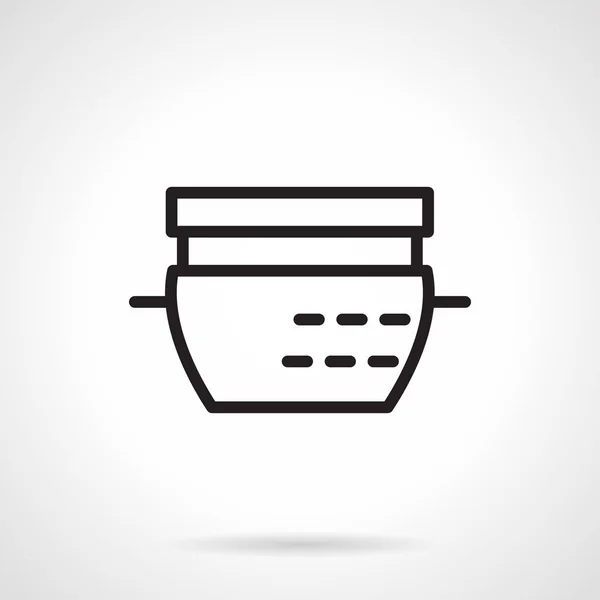 Dishes for casserole simple line vector icon — Stock Vector