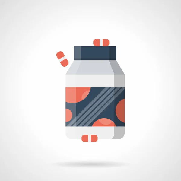 Vitamines icône vectorielle de couleur plate complexe — Image vectorielle