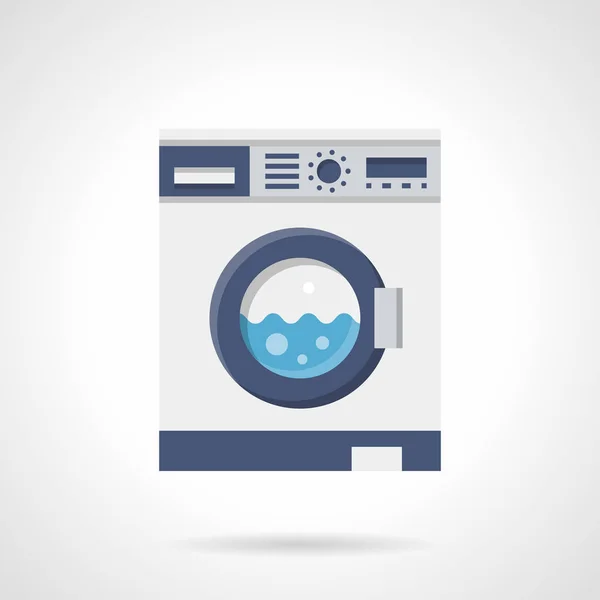 Waschmaschine flacher Farbvektor Symbol — Stockvektor