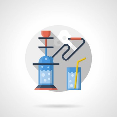 Nargile parti renk detaylı vektör simgesi