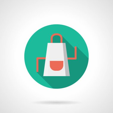 Düz yuvarlak vektör simgesi Beyaz önlük