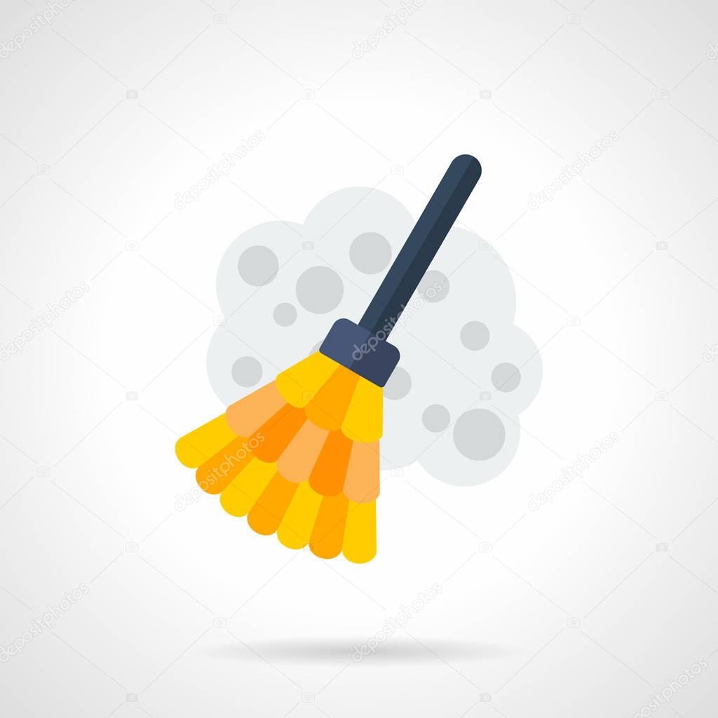 Sweeping flat color vector icon