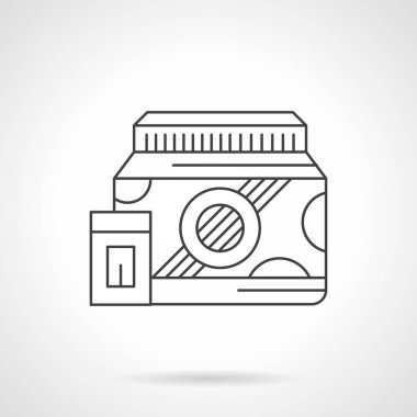 Vücut geliştirme protein düz çizgi vektör simgesi