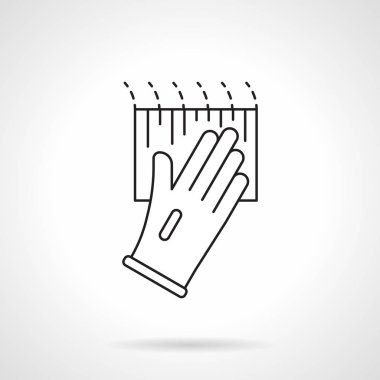 Profesyonel temizleyiciler yardım düz çizgi vektör simgesi