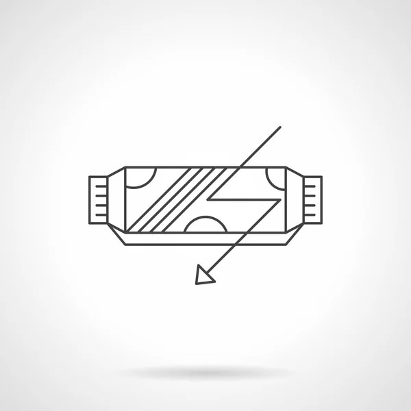 Macht Müsliriegel flache Linie Vektor Symbol — Stockvektor