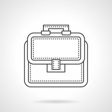 Avukat düz çizgi vektör ikon çanta