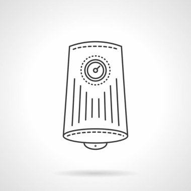 Ev su kazan düz çizgi vektör simgesi