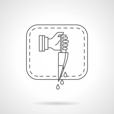 Gerilim Film düz çizgi vektör simgesi