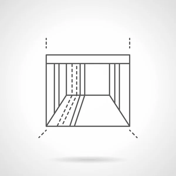 Empty showroom flat line vector icon — Stock Vector