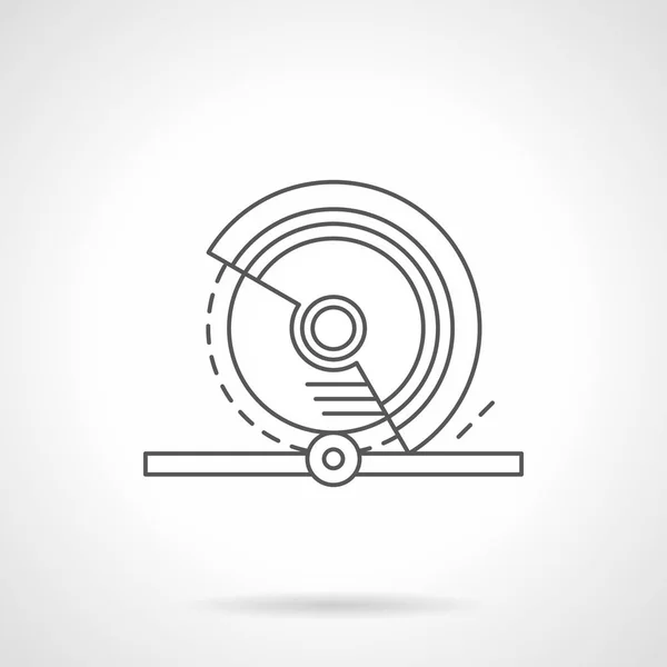 Circular saw flat line vector icon — Stock Vector