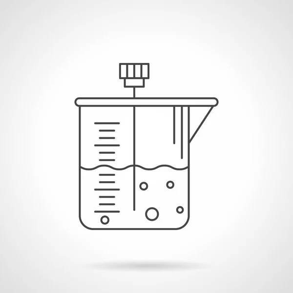 Laboratory container flat line vector icon — Stock Vector