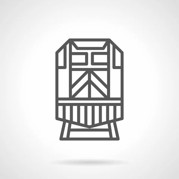 Символ чёрного локомотива — стоковый вектор