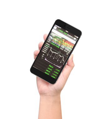  Akıllı telefon elinde.