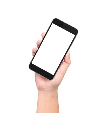 Akıllı telefon elinde.