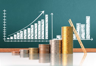  Madeni paralar borsa grafiği