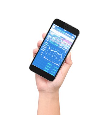 Akıllı telefon elinde.