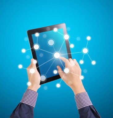  çağdaş dijital tablet üzerinde işaret