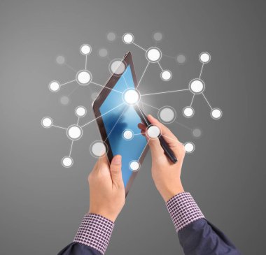  çağdaş dijital tablet üzerinde işaret