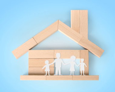 Model ev ahşap şeklinde diyagramı