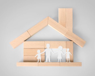 Model ev ahşap şeklinde diyagramı