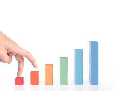 işadamı ile elden gelen finansal simgeler