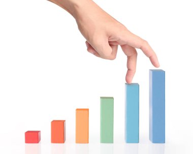 işadamı ile elden gelen finansal simgeler