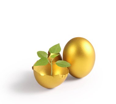 altın bir Paskalya yortusu yumurta 