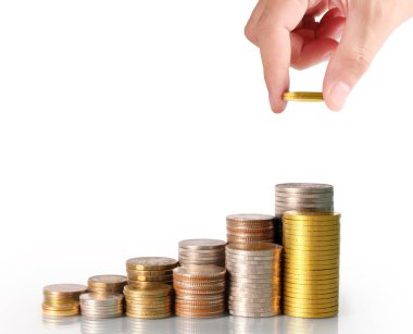 insan eli para için para koyarak